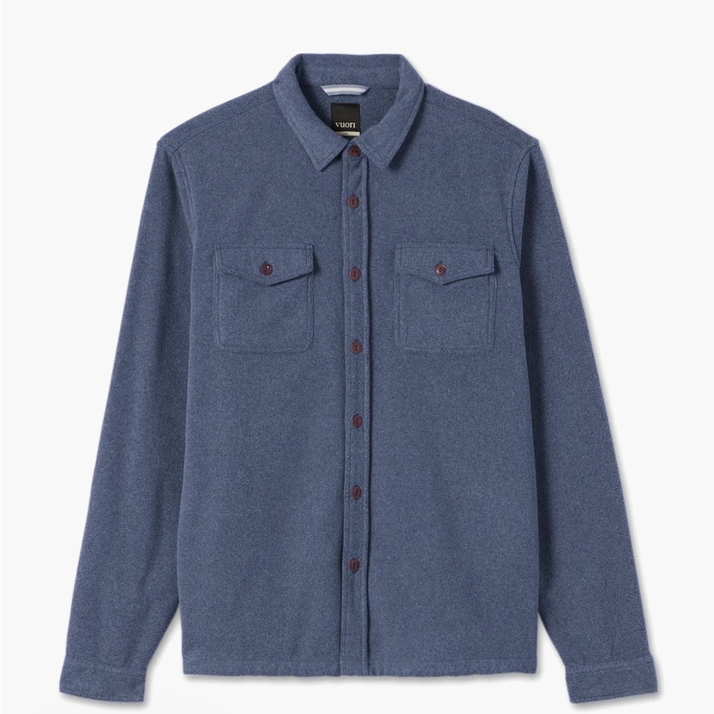 Vuori Aspen Shirt Jacket Medium and XL Color: Azure Heather NWT